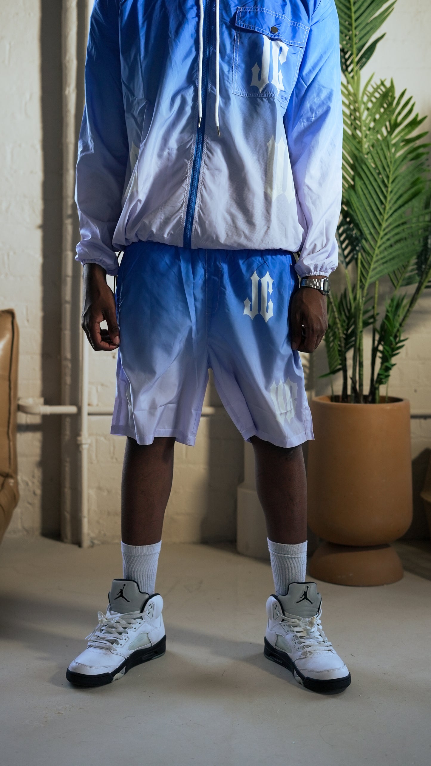 Gradient Windbreaker Top