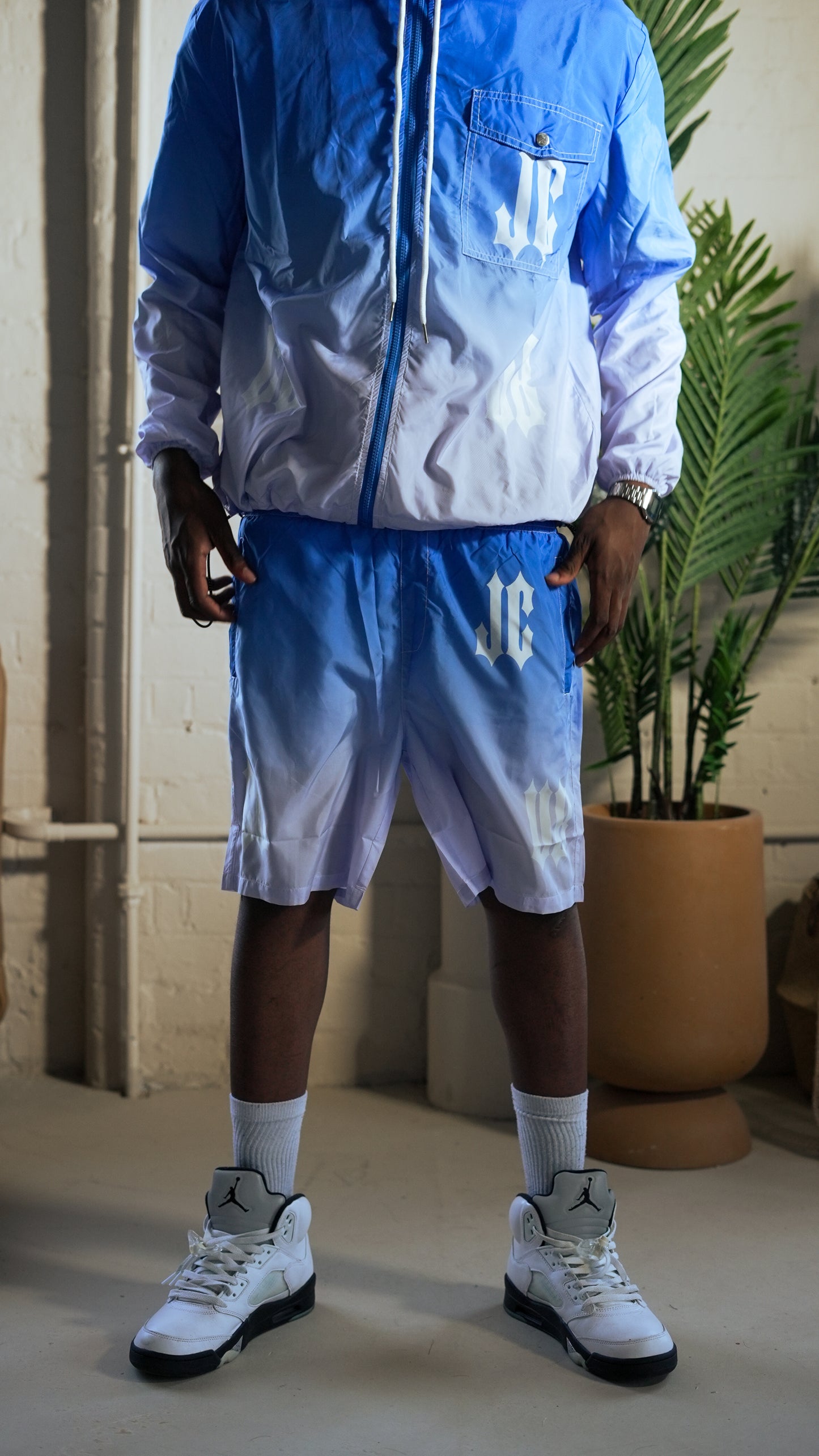 Gradient Windbreaker Shorts