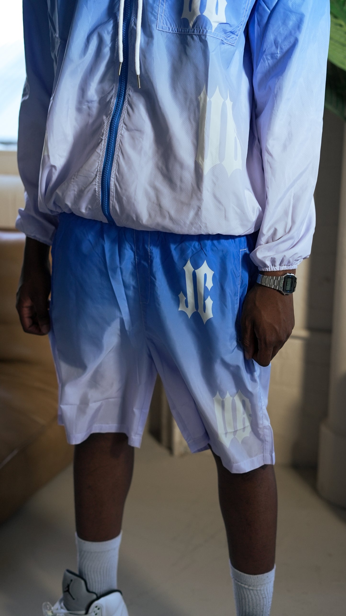 Gradient Windbreaker Shorts