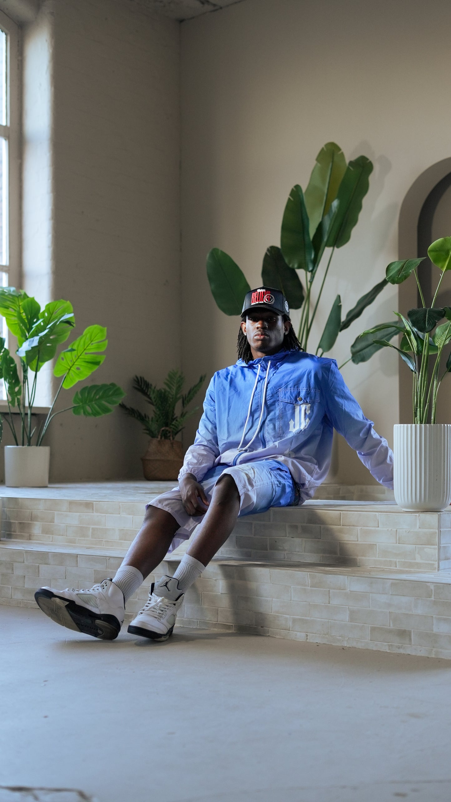 Gradient Windbreaker Top