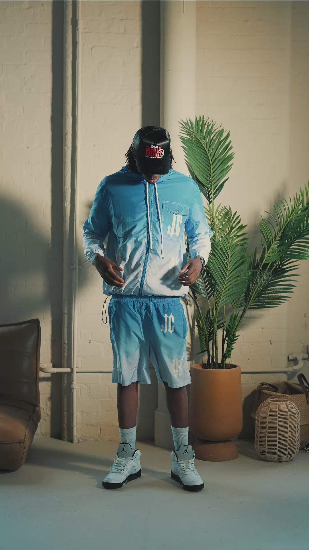 Gradient Windbreaker Top