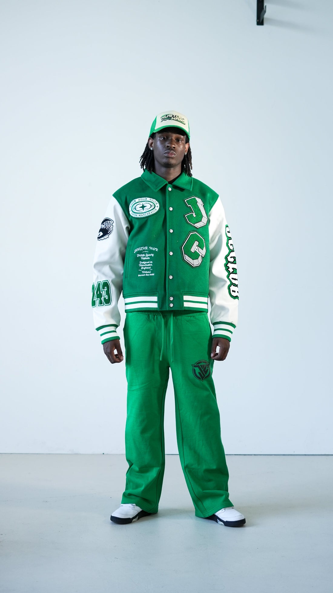 JCCLUB J Varsity Jacket — affordable varsity jacket UK designed in Manchester