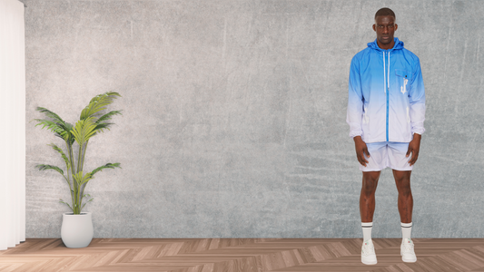 Gradient Windbreaker Shorts by JCCLUB — Bold Colour, Street Ready