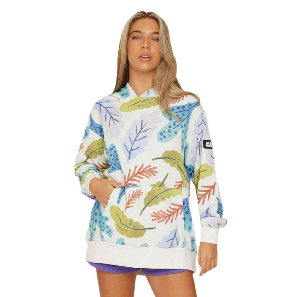 
                      
                        Women leaf print hoodie
                      
                    