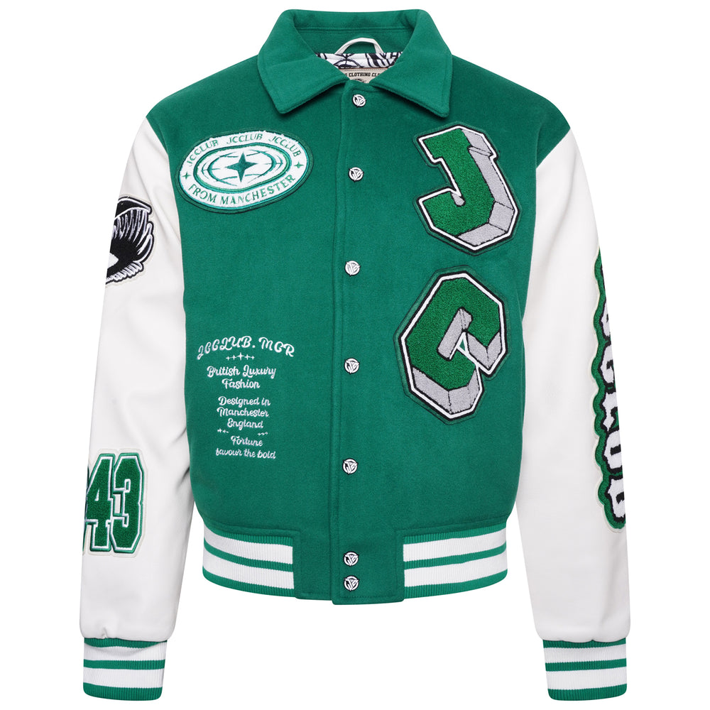 
                      
                        J Varsity Jacket.
                      
                    