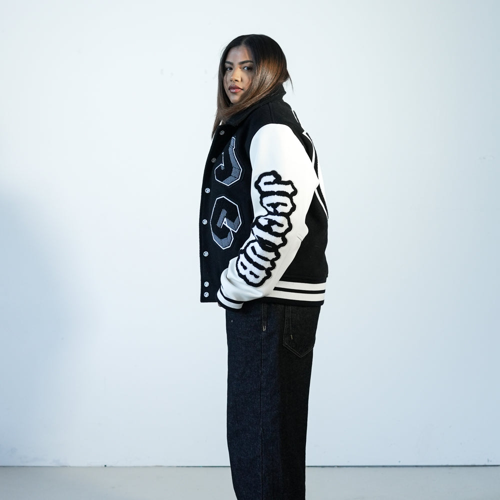 
                      
                        J Varsity Jacket
                      
                    