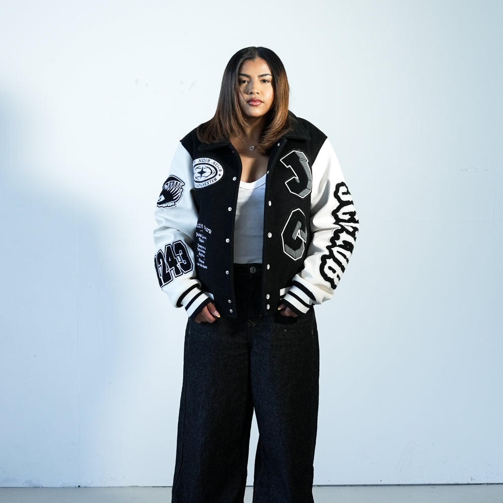 
                      
                        J Varsity Jacket
                      
                    