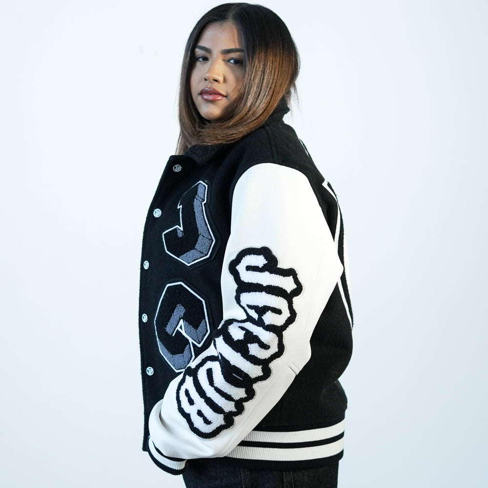 
                      
                        J Varsity Jacket
                      
                    