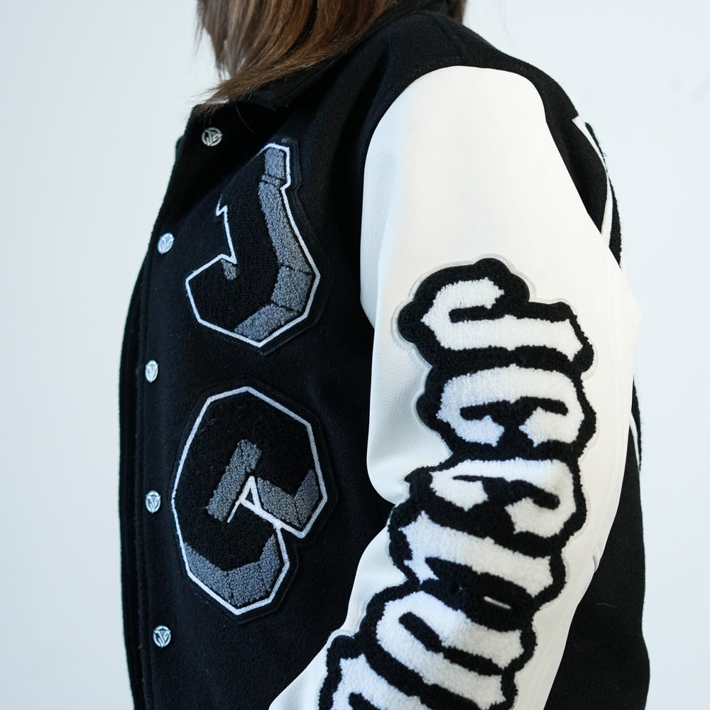 
                      
                        J Varsity Jacket
                      
                    
