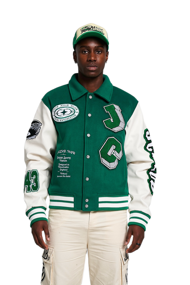 
                      
                        J Varsity Jacket.
                      
                    