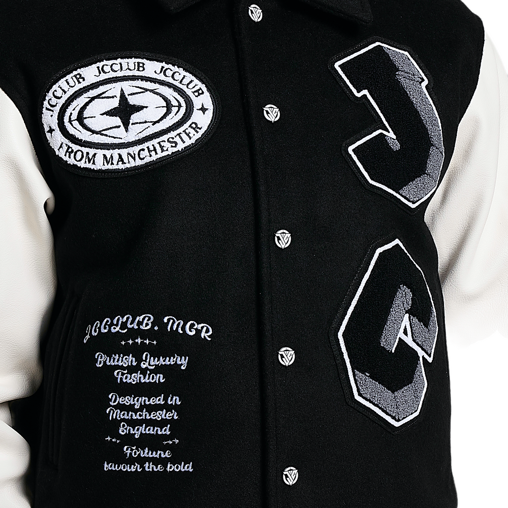 
                      
                        J Varsity Jacket.
                      
                    